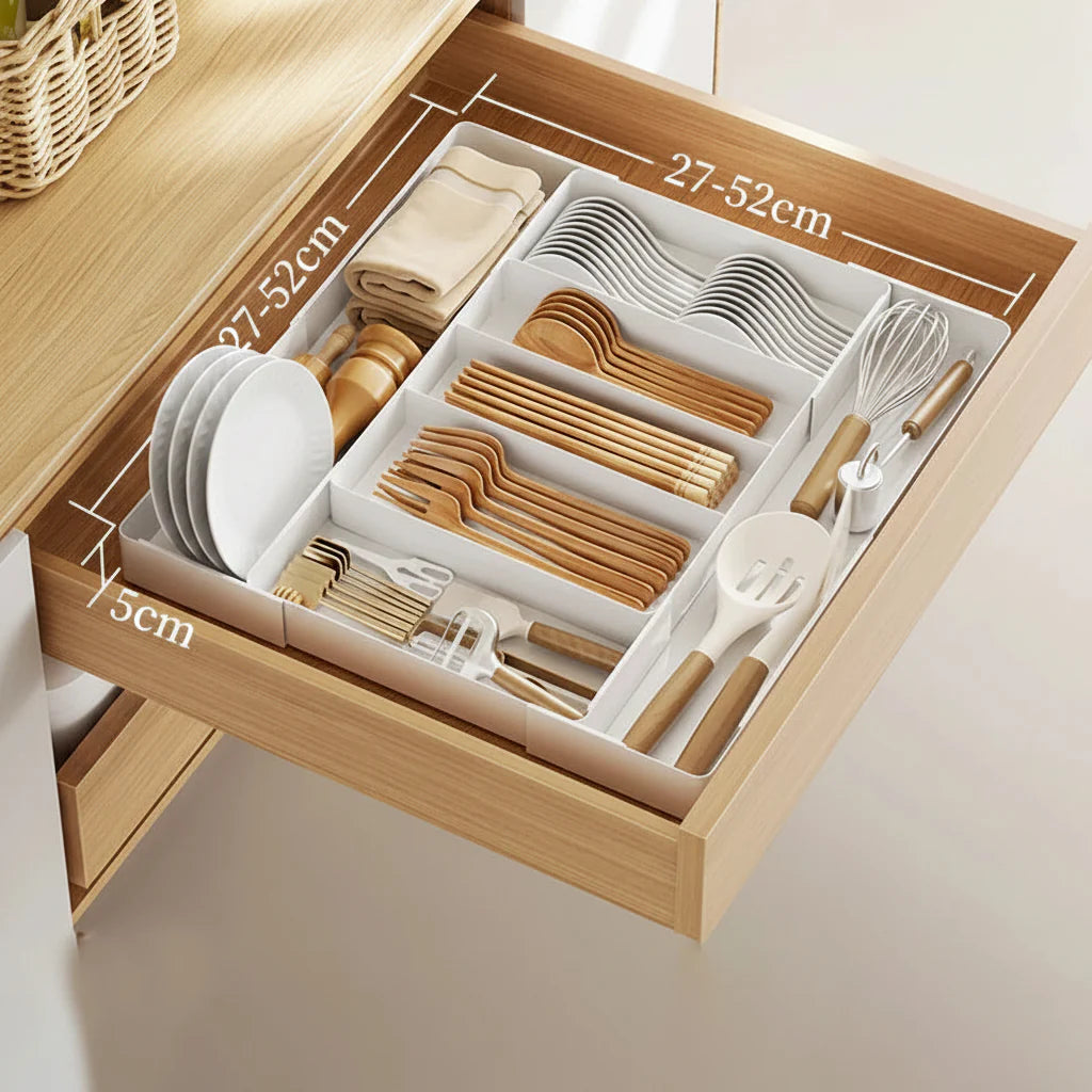 Organizador expandible de utensilios para cajón