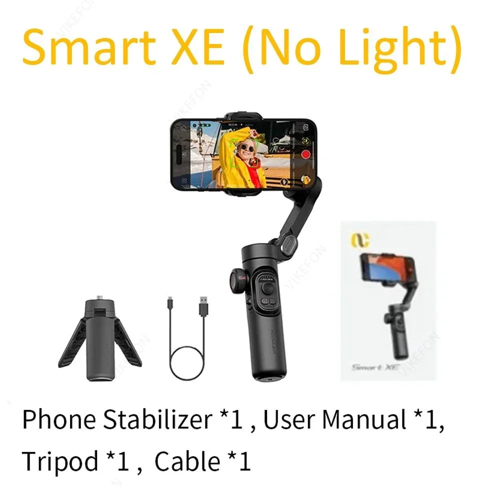 Folding Handheld Gimbal Smart XE 3-Axis Phone Gimbal Stabilizer with Focus Wheel for Ios Android Iphone 16-12 Vlog Stabilizer