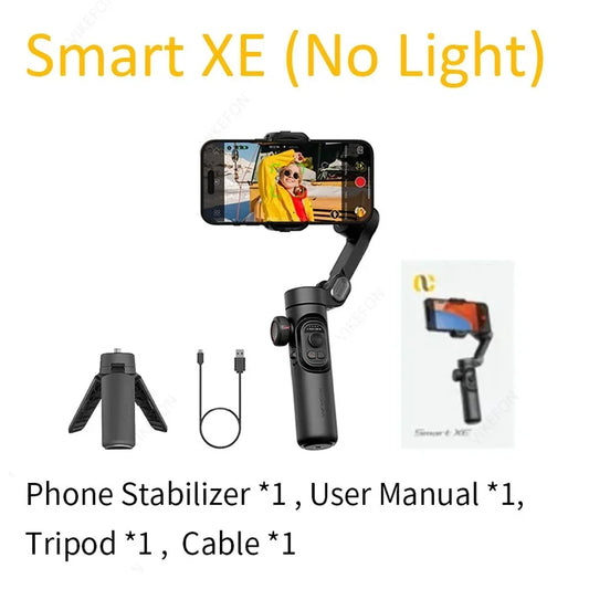 Folding Handheld Gimbal Smart XE 3-Axis Phone Gimbal Stabilizer with Focus Wheel for Ios Android Iphone 16-12 Vlog Stabilizer