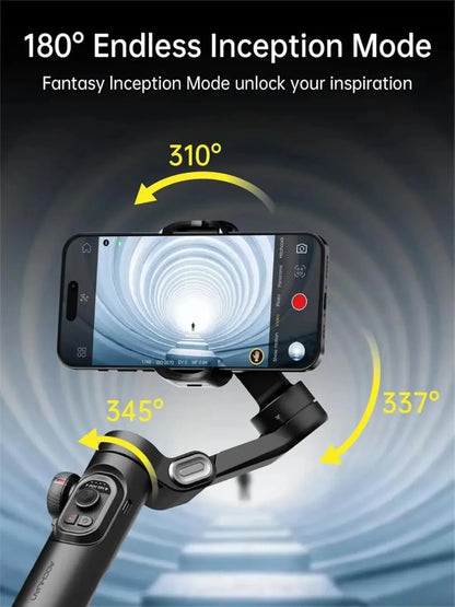 Folding Handheld Gimbal Smart XE 3-Axis Phone Gimbal Stabilizer with Focus Wheel for Ios Android Iphone 16-12 Vlog Stabilizer