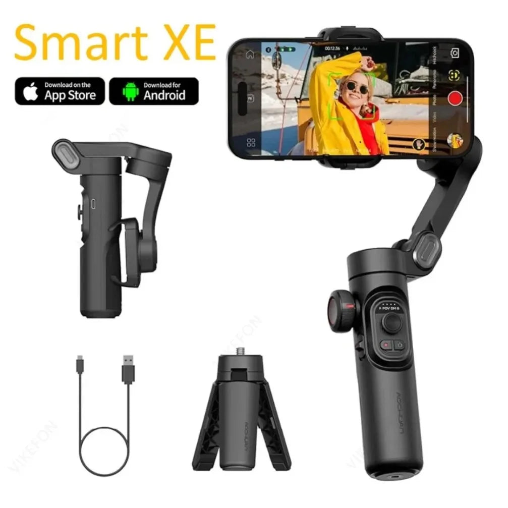 Folding Handheld Gimbal Smart XE 3-Axis Phone Gimbal Stabilizer with Focus Wheel for Ios Android Iphone 16-12 Vlog Stabilizer