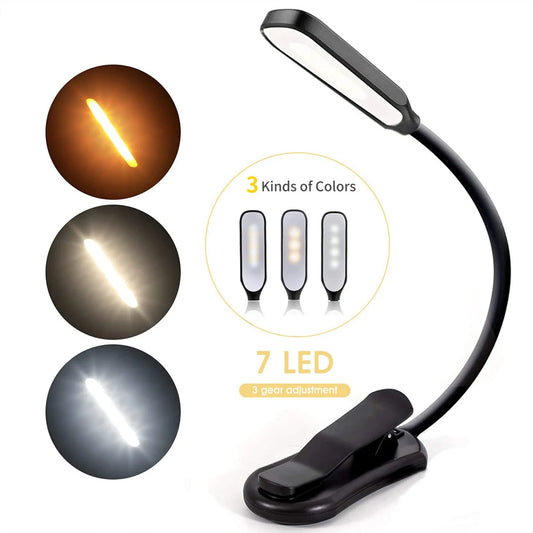 Lámpara de lectura con clip LED