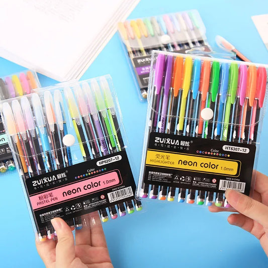 Set de bolígrafos de gel de colores
