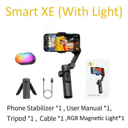 Folding Handheld Gimbal Smart XE 3-Axis Phone Gimbal Stabilizer with Focus Wheel for Ios Android Iphone 16-12 Vlog Stabilizer
