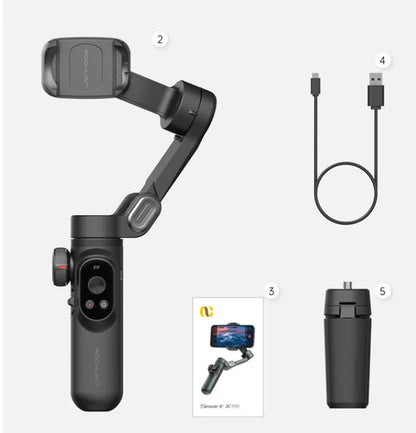 Folding Handheld Gimbal Smart XE 3-Axis Phone Gimbal Stabilizer with Focus Wheel for Ios Android Iphone 16-12 Vlog Stabilizer